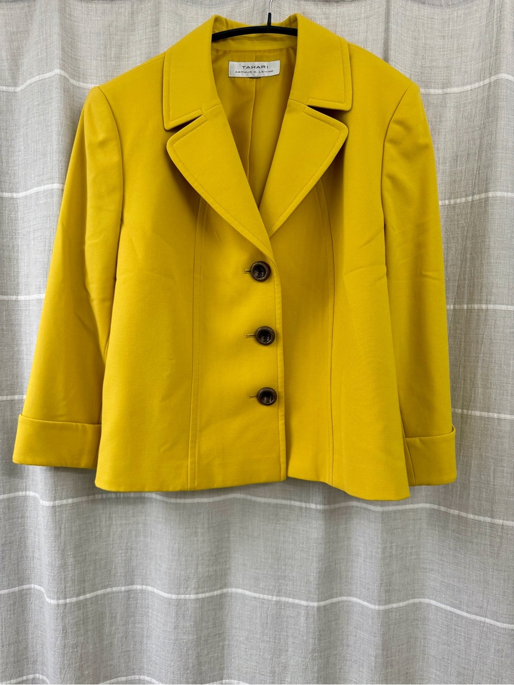 Tahari Bright Mustard Tailored Blazer
